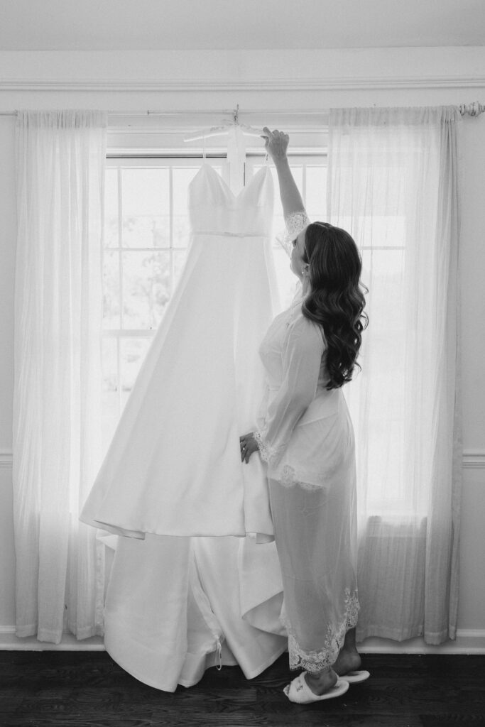 bride and her wedding dress