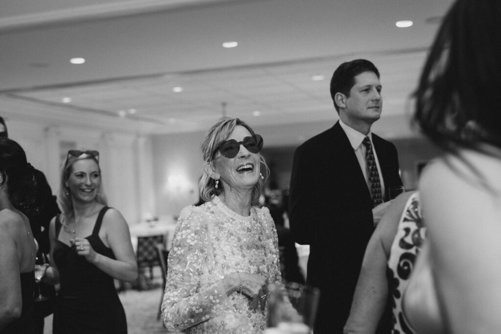 mother of the bride in sunglasses