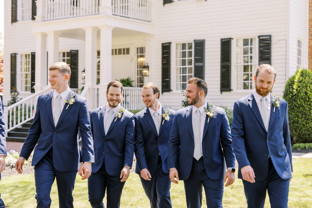 groom and groomsmen at Hazelhurst House Wedding