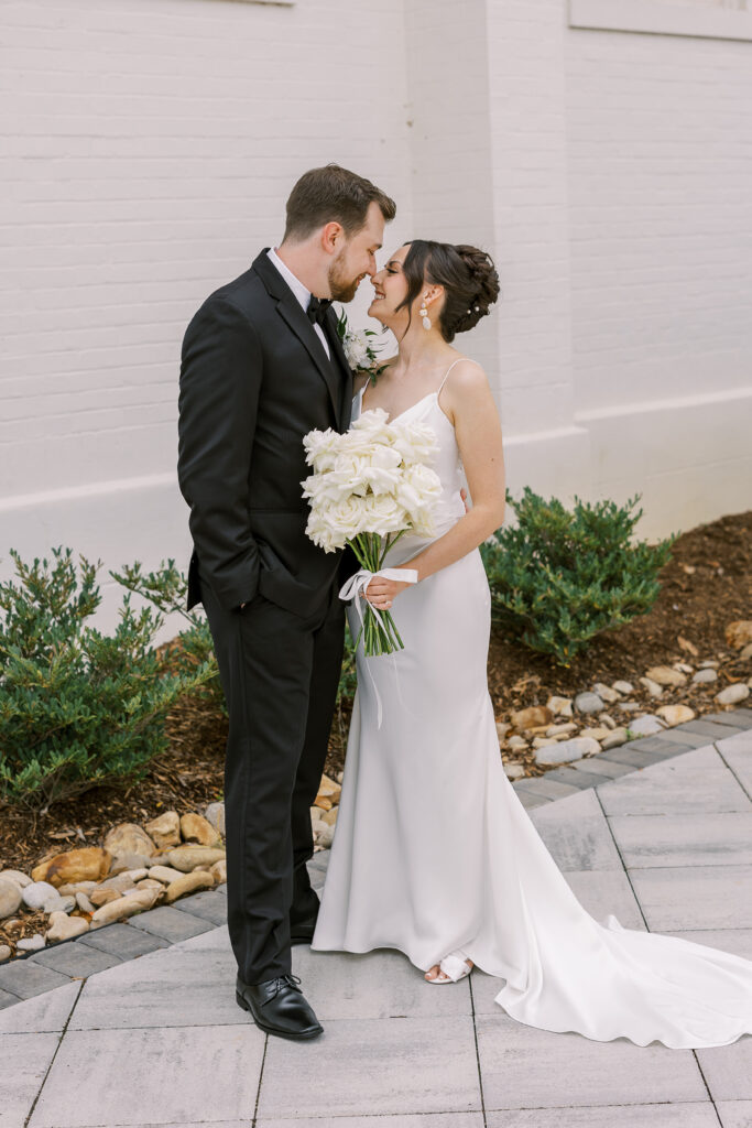 portrait of the bride and groom