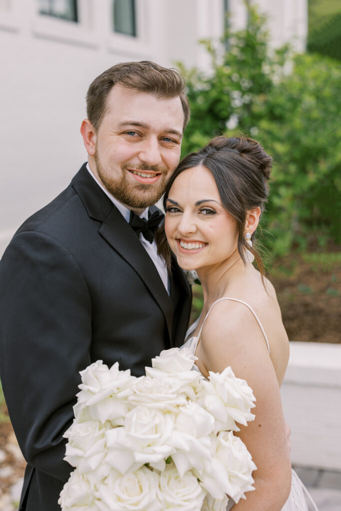 portrait of the bride and groom