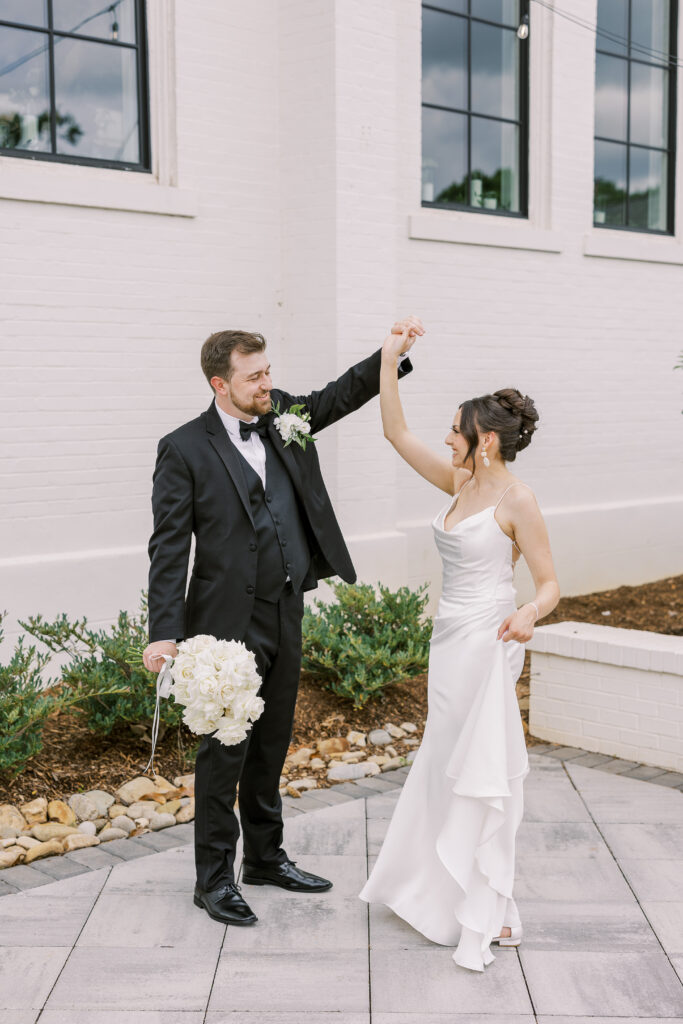 portrait of the bride and groom