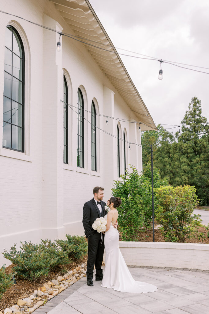 portrait of the bride and groom