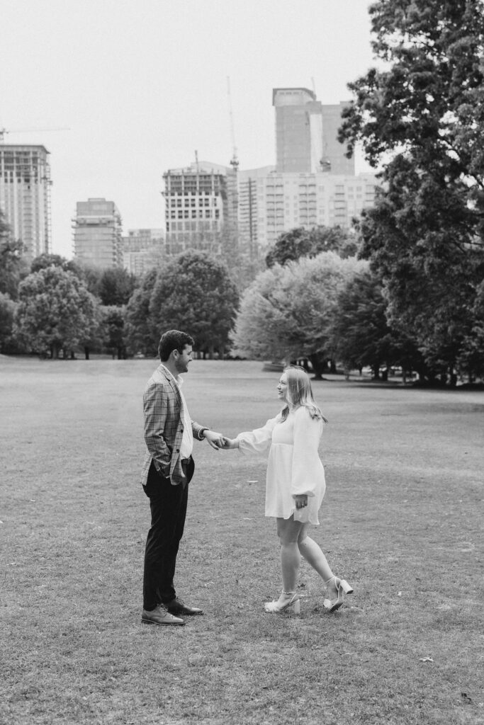 Downtown Atlanta Engagement Session in Piedmont Park