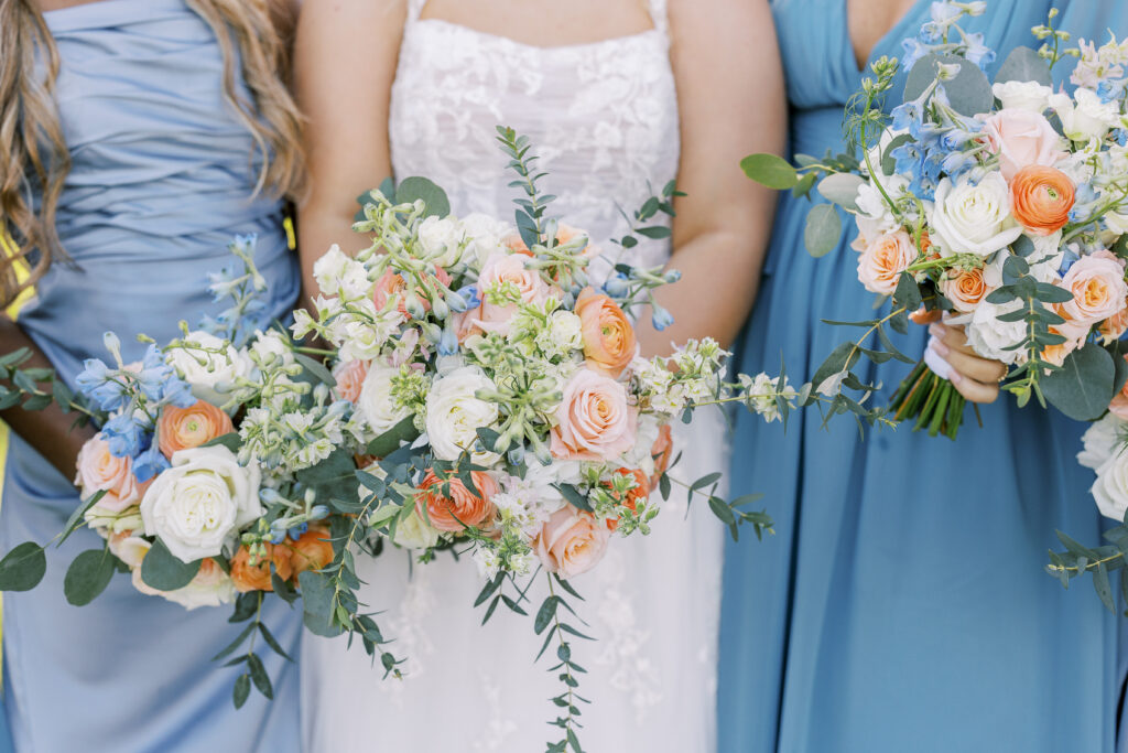 bridal bouquet and bridesmaid bouquets