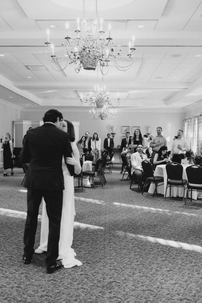 bride and groom first dance