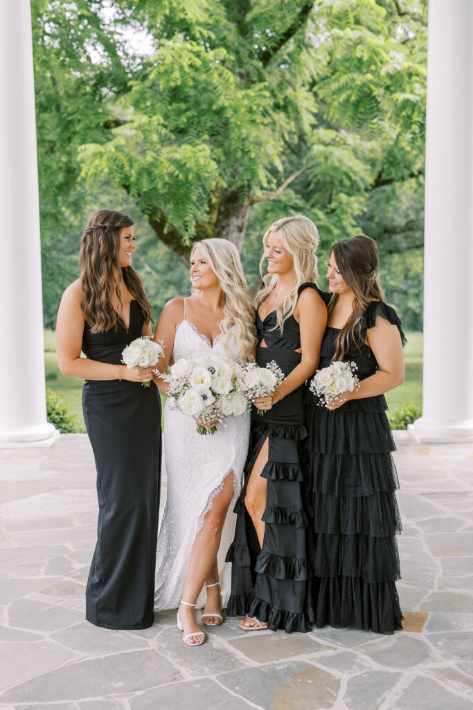 bride and her bridesmaids