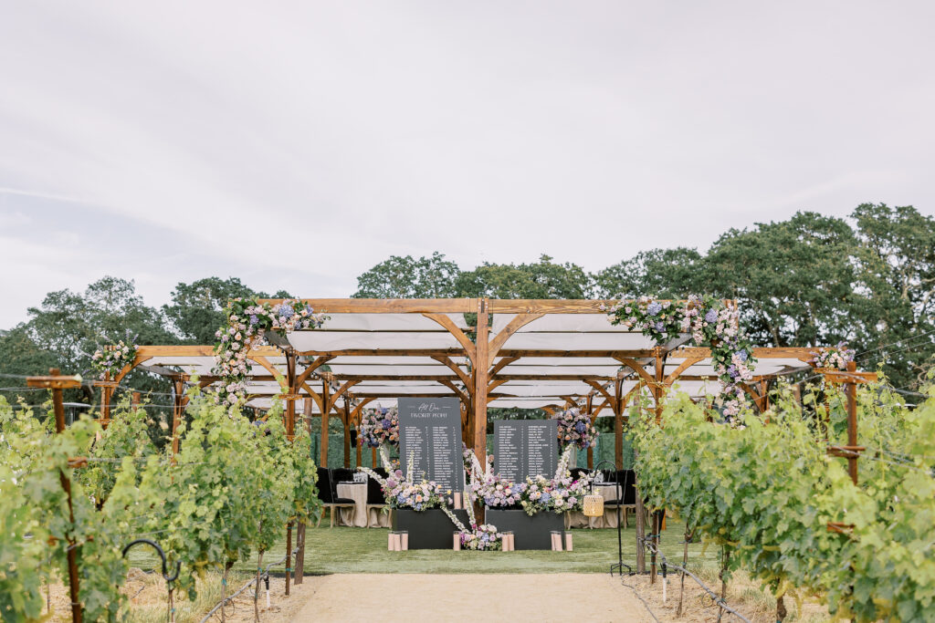 wedding reception in the vineyards of napa valley featured in brides