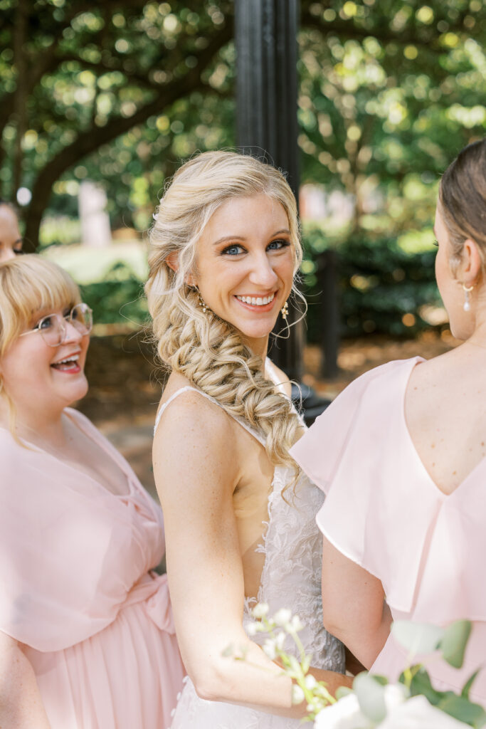 bride and her bridesmaids