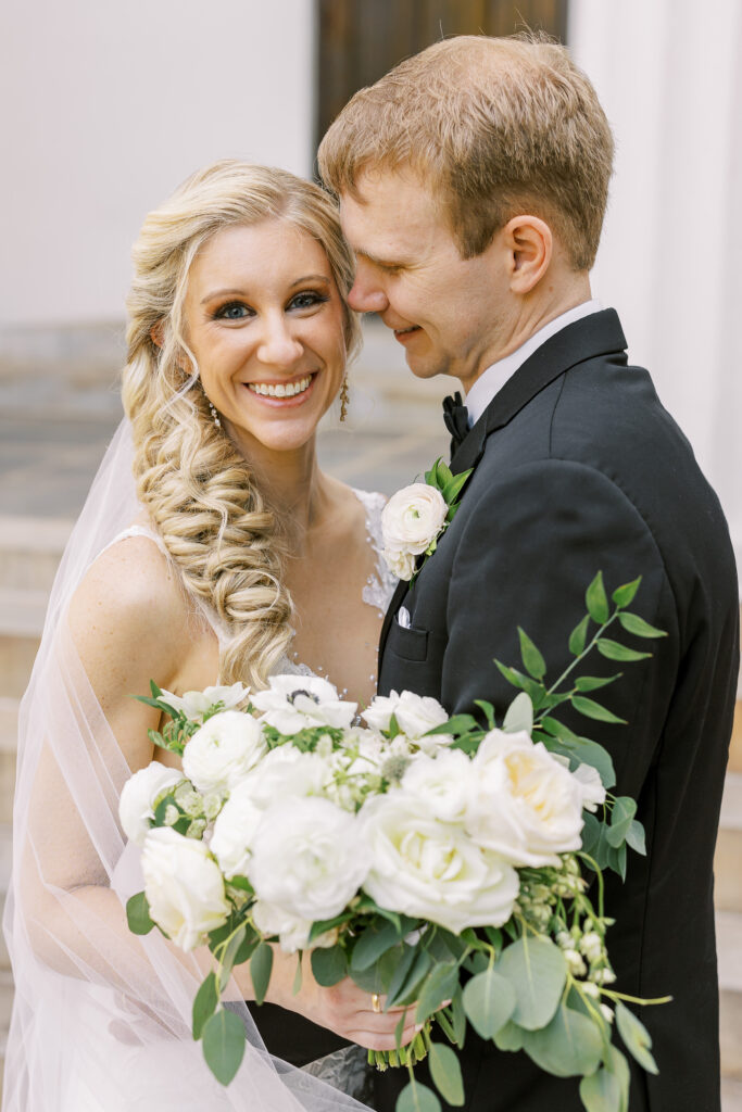 portrait of the bride and groom