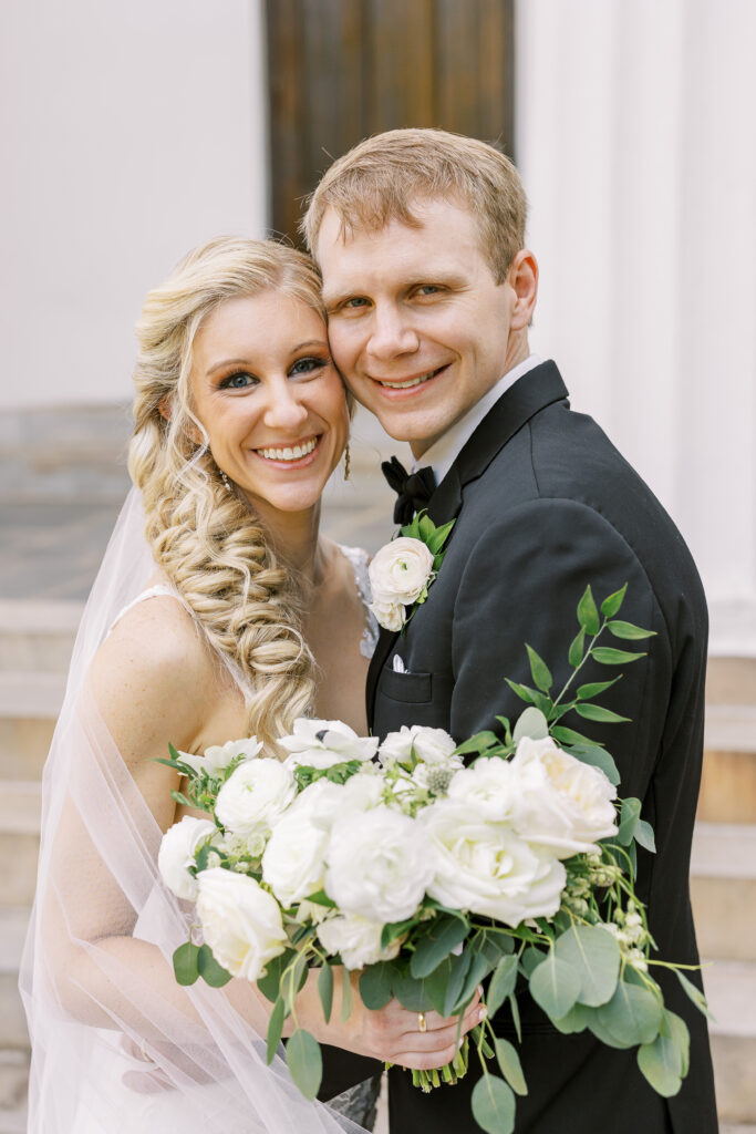 portrait of the bride and groom