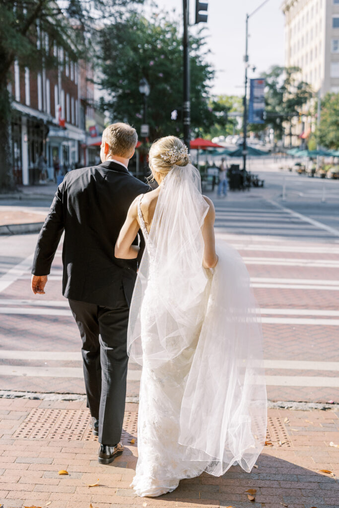 portrait of the bride and groom