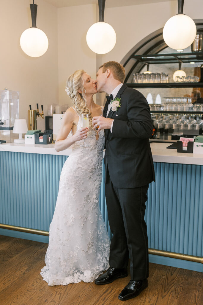 portrait of the bride and groom