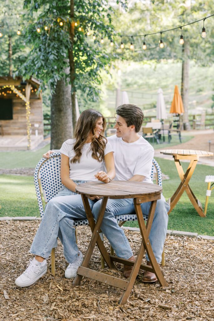 engagement session at the painted horse winery in alpharetta georgia