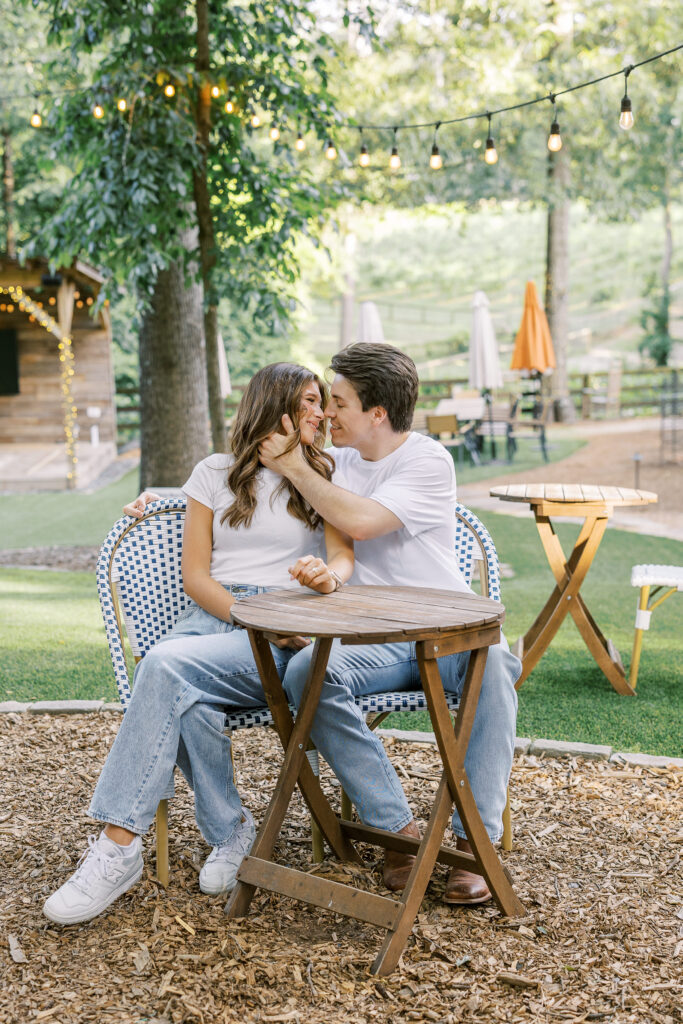 engagement session at the painted horse winery in alpharetta georgia