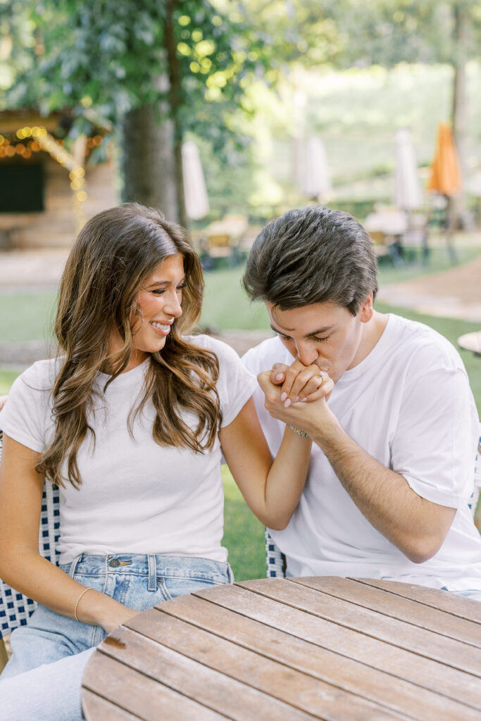 engagement session at the painted horse winery in alpharetta georgia