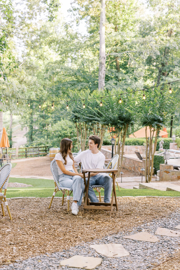 engagement session at the painted horse winery in alpharetta georgia