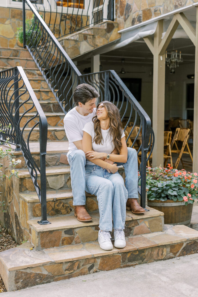 engagement session at the painted horse winery in alpharetta georgia