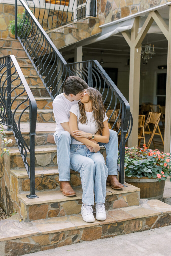 engagement session at the painted horse winery in alpharetta georgia