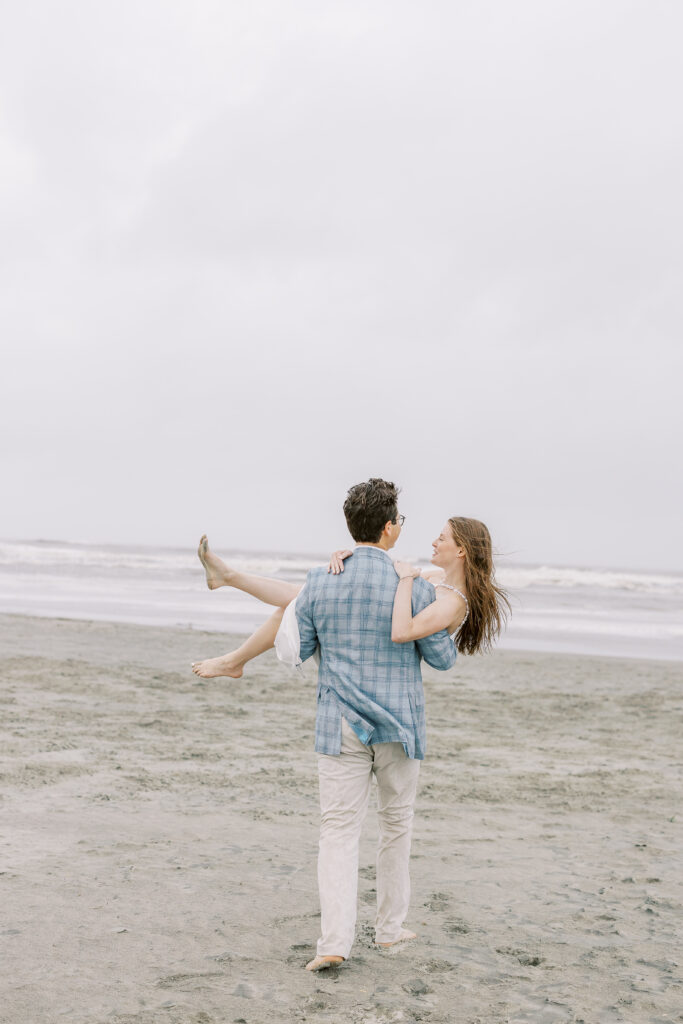 A Rainy Engagement Session on Sullivan's Island, SC