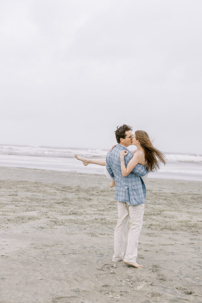 A Rainy Engagement Session on Sullivan's Island, SC