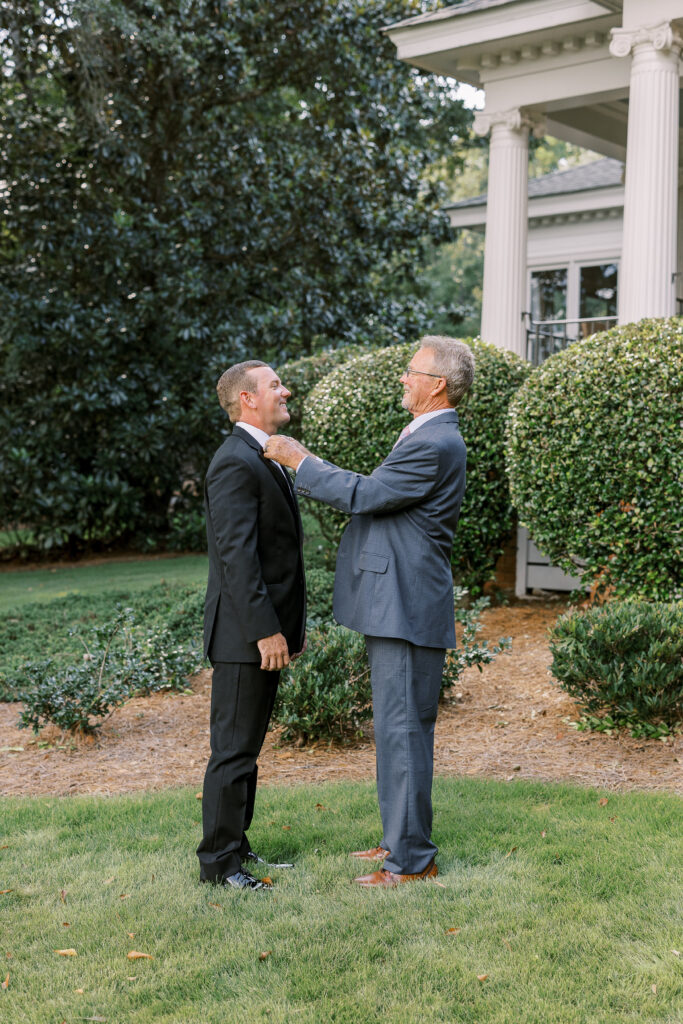 groom and his father