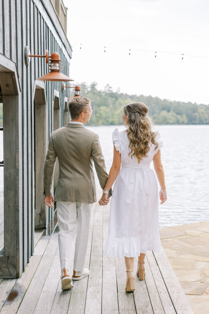 engagement session at the Sandy Creek Barn on Lake Oconee in Reynolds, Georgia