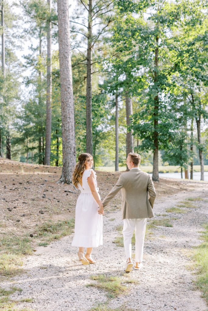 engagement session at the Sandy Creek Barn on Lake Oconee in Reynolds, Georgia