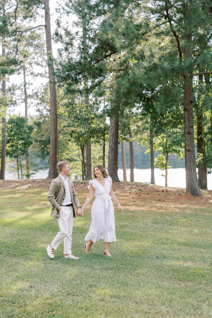 engagement session at the Sandy Creek Barn on Lake Oconee in Reynolds, Georgia