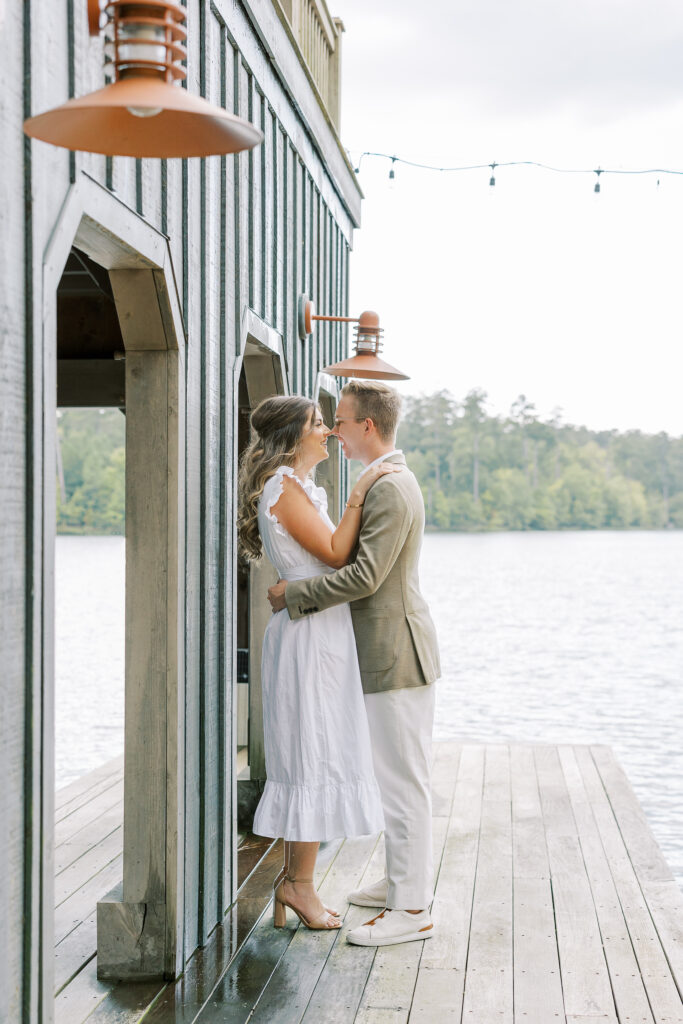 engagement session at the Sandy Creek Barn on Lake Oconee in Reynolds, Georgia