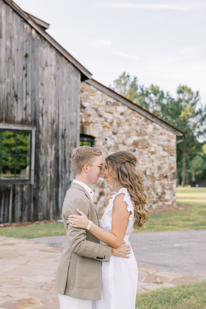 engagement session at the Sandy Creek Barn on Lake Oconee in Reynolds, Georgia