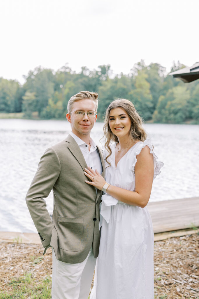 engagement session at the Sandy Creek Barn on Lake Oconee in Reynolds, Georgia