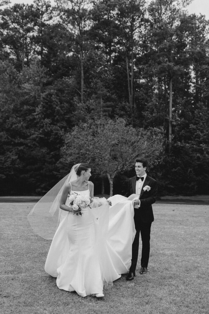 portrait of the bride and groom