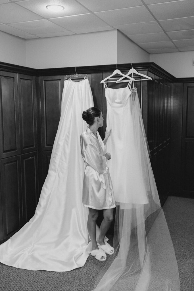 bride and her wedding dress