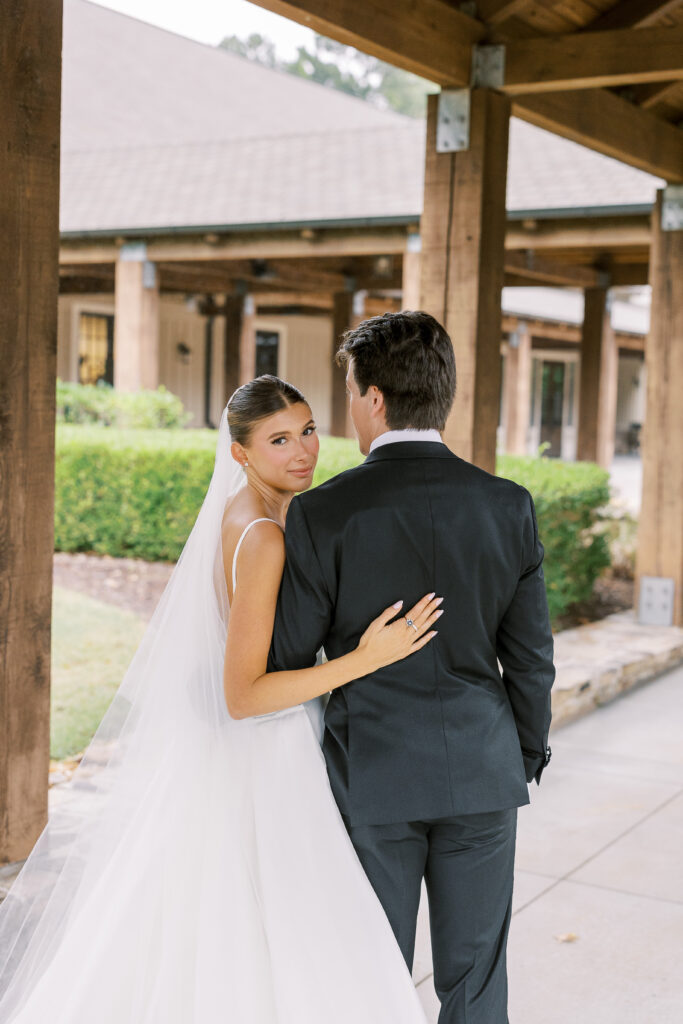 portrait of the bride and groom