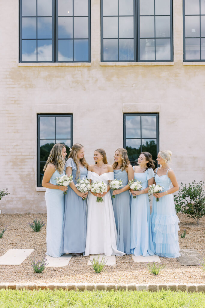 bride and her bridesmaids