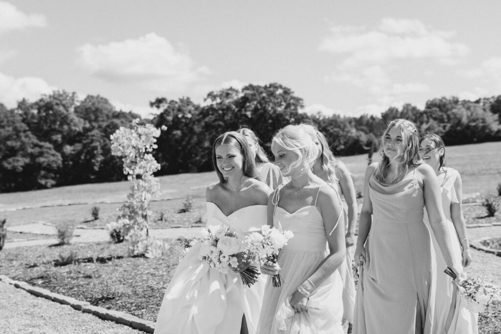 bride and her bridesmaids