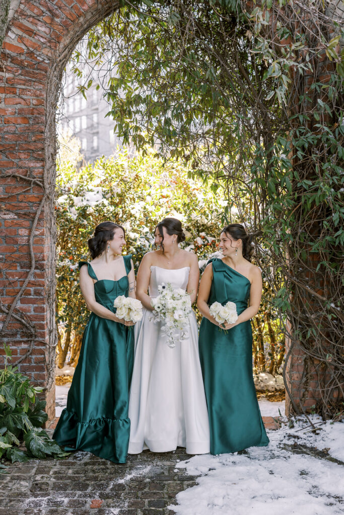 bride and her bridesmaids