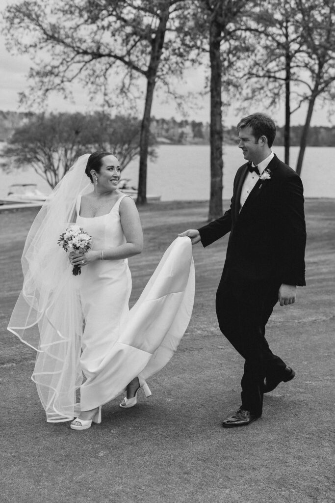 portrait of the bride and groom