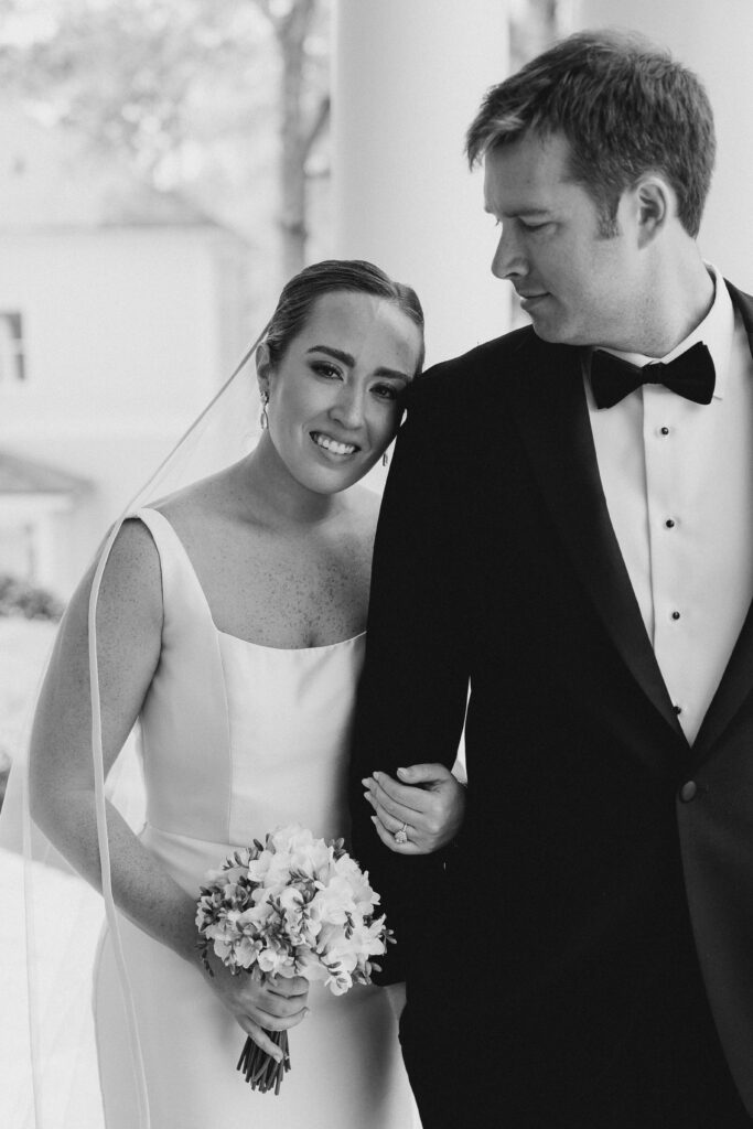 portrait of the bride and groom