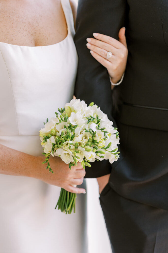 portrait of the bride and groom