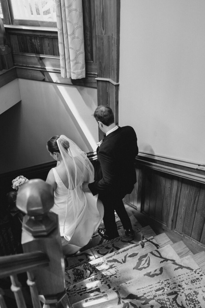 portrait of the bride and groom