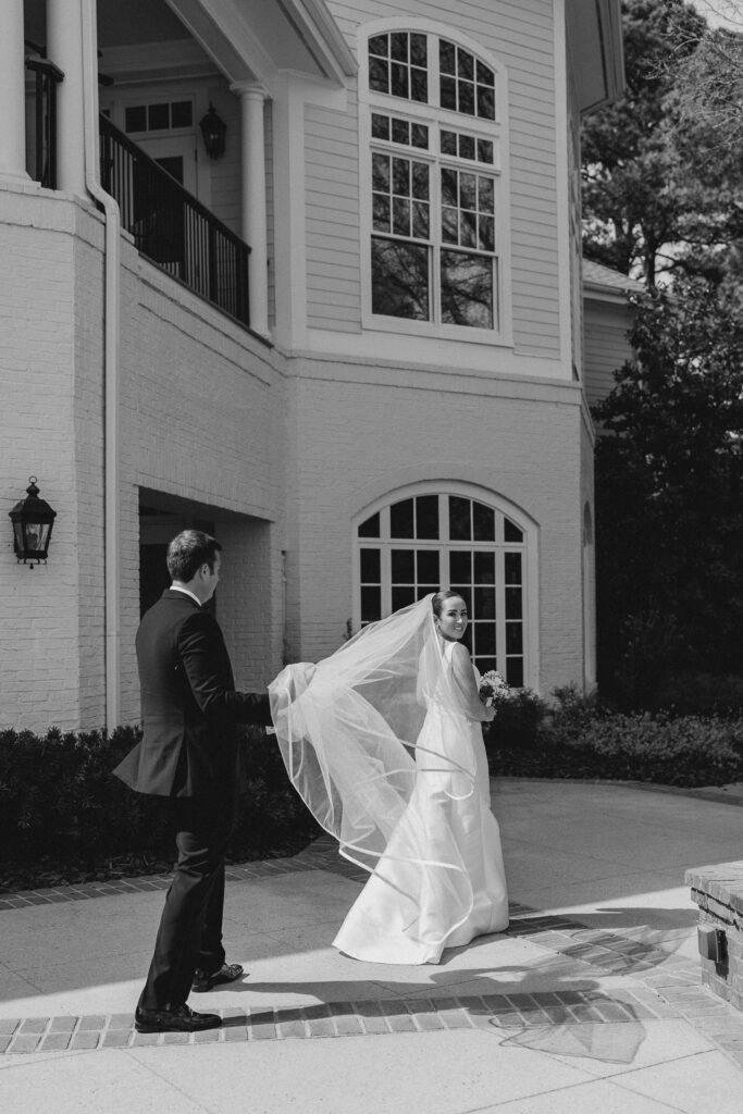 portrait of the bride and groom