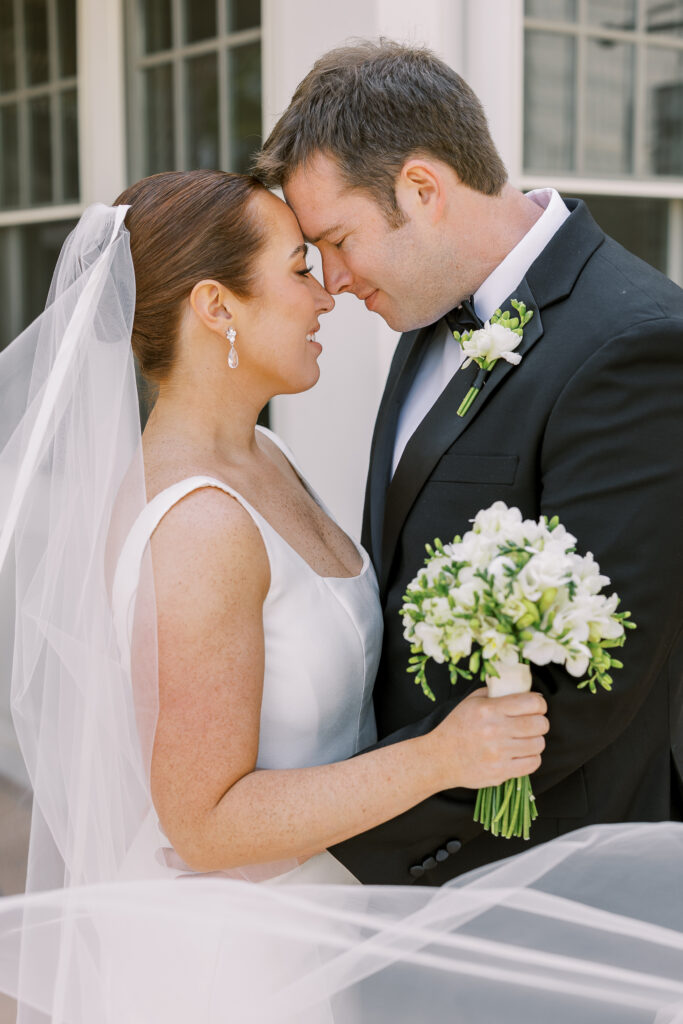 portrait of the bride and groom