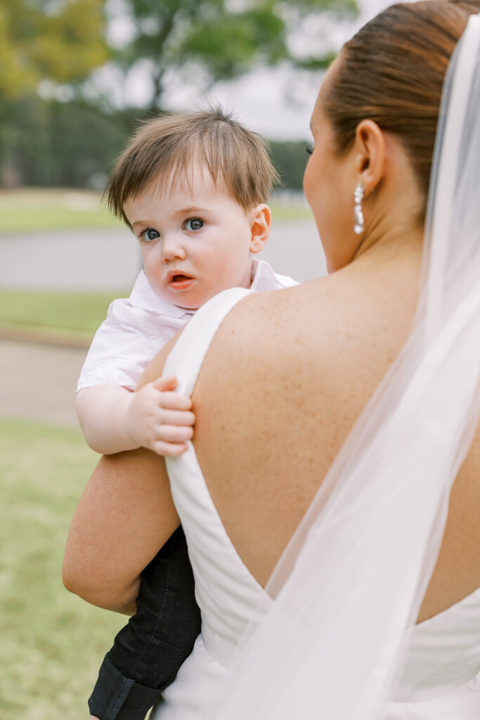 bride and her son