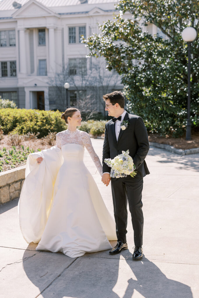 portrait of the bride and groom