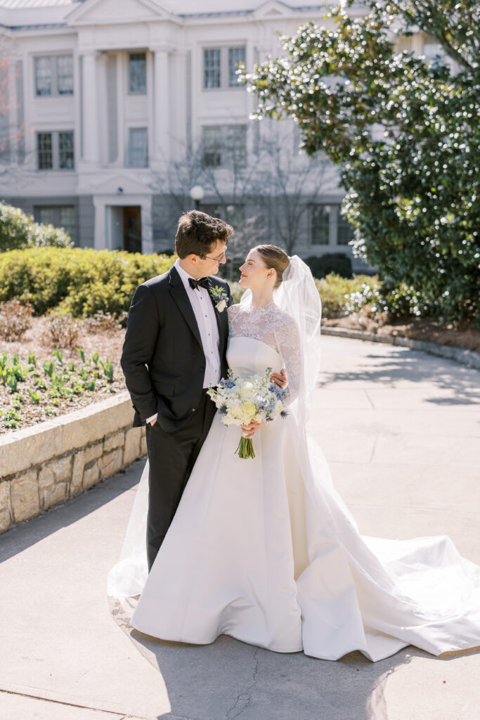 portrait of the bride and groom