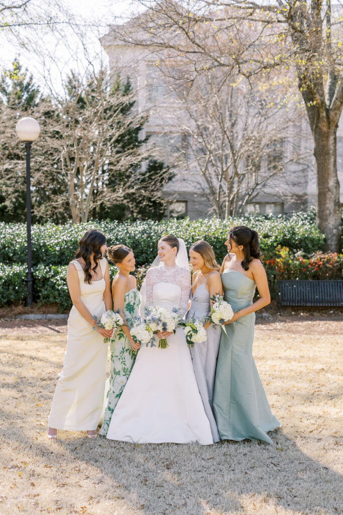 bride and her bridesmaids