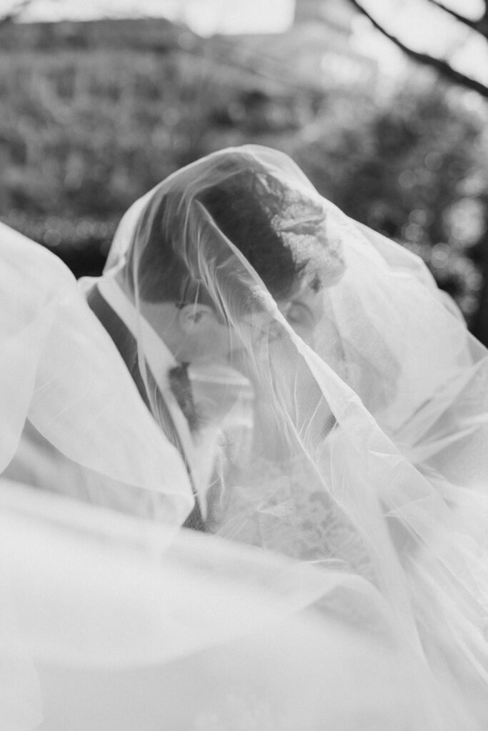 portrait of the bride and groom