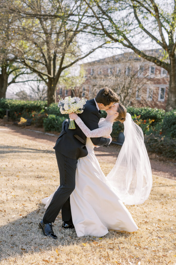 portrait of the bride and groom